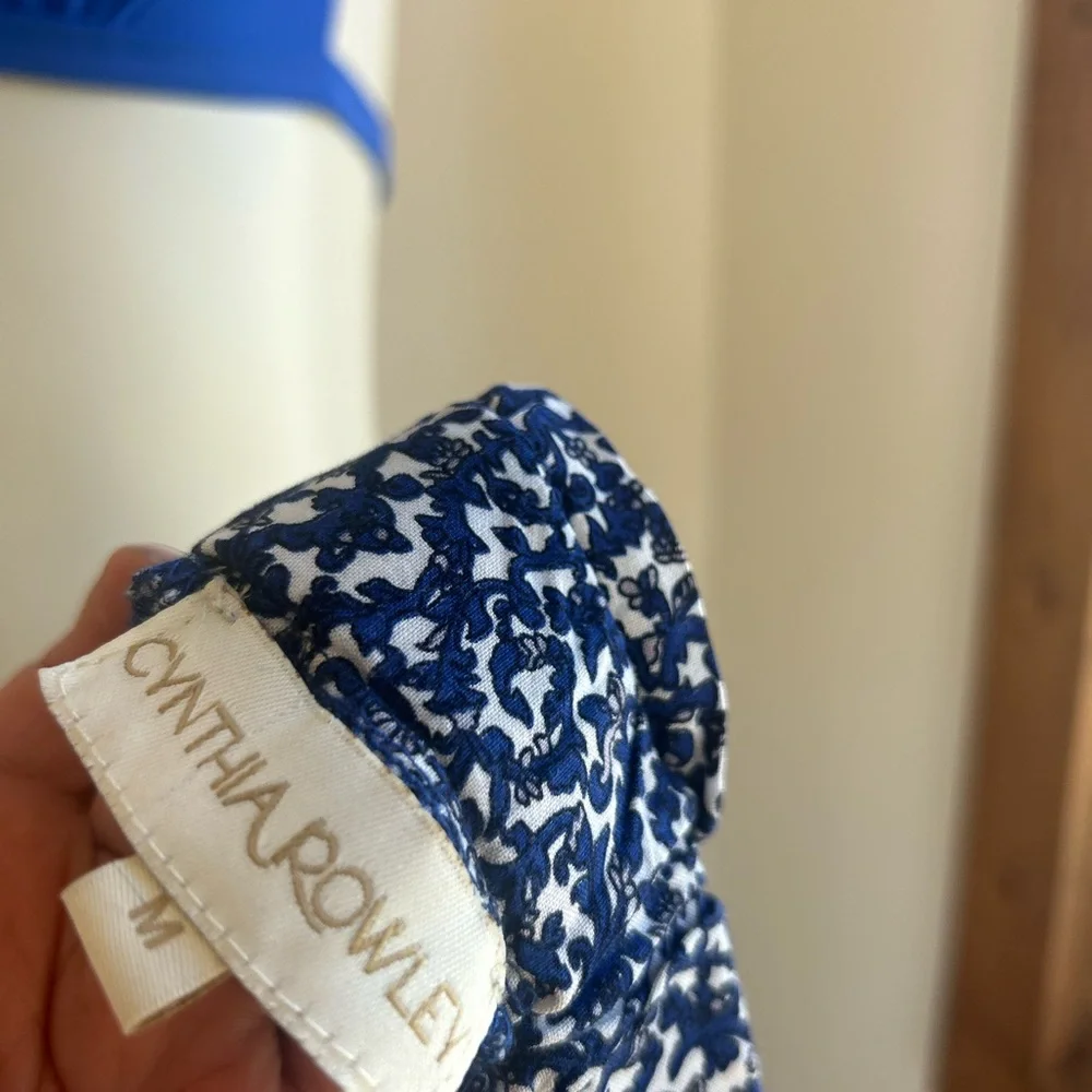 Cynthia Rowley blue skater skirt M
